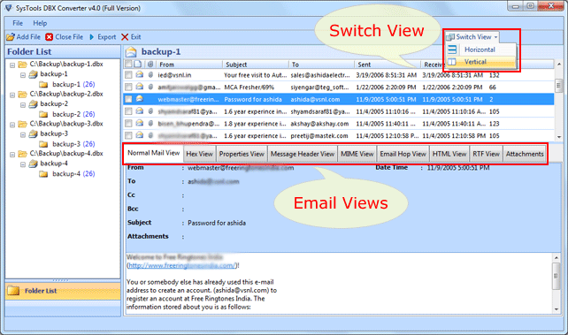 Import DBX Files to PST 4.2